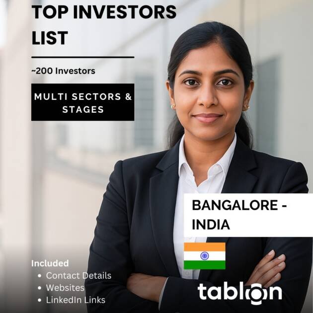 ~200 Investors List - Multi Sector & Stages - Bangalore