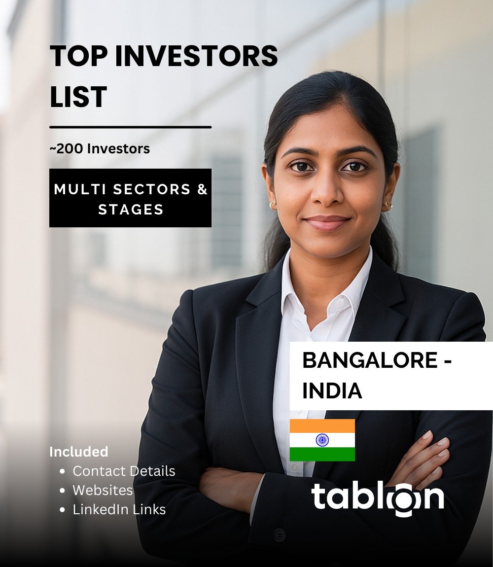 ~200 Investors List - Multi Sector & Stages - Bangalore